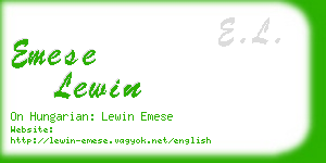 emese lewin business card